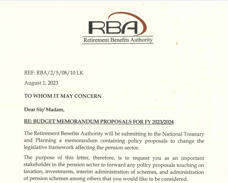 Budget Memorandum Proposals for FY 2023-2024